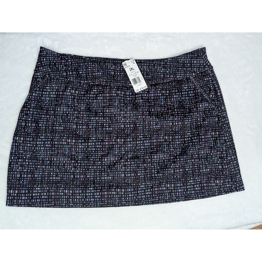Adidas Ultimate Printed Skort Womens 2XL Black Golf Activewear Athletic Shorts